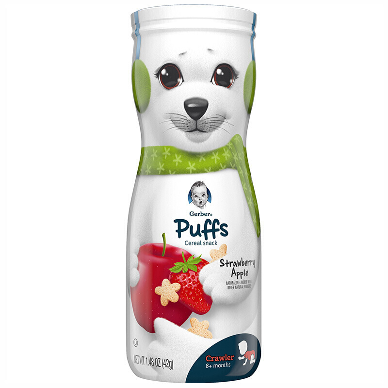 嘉宝（Gerber） 草莓苹果味星星米饼42g儿童零食（8个月以上）美国进口