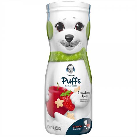嘉宝（Gerber） 草莓苹果味星星米饼42g儿童...